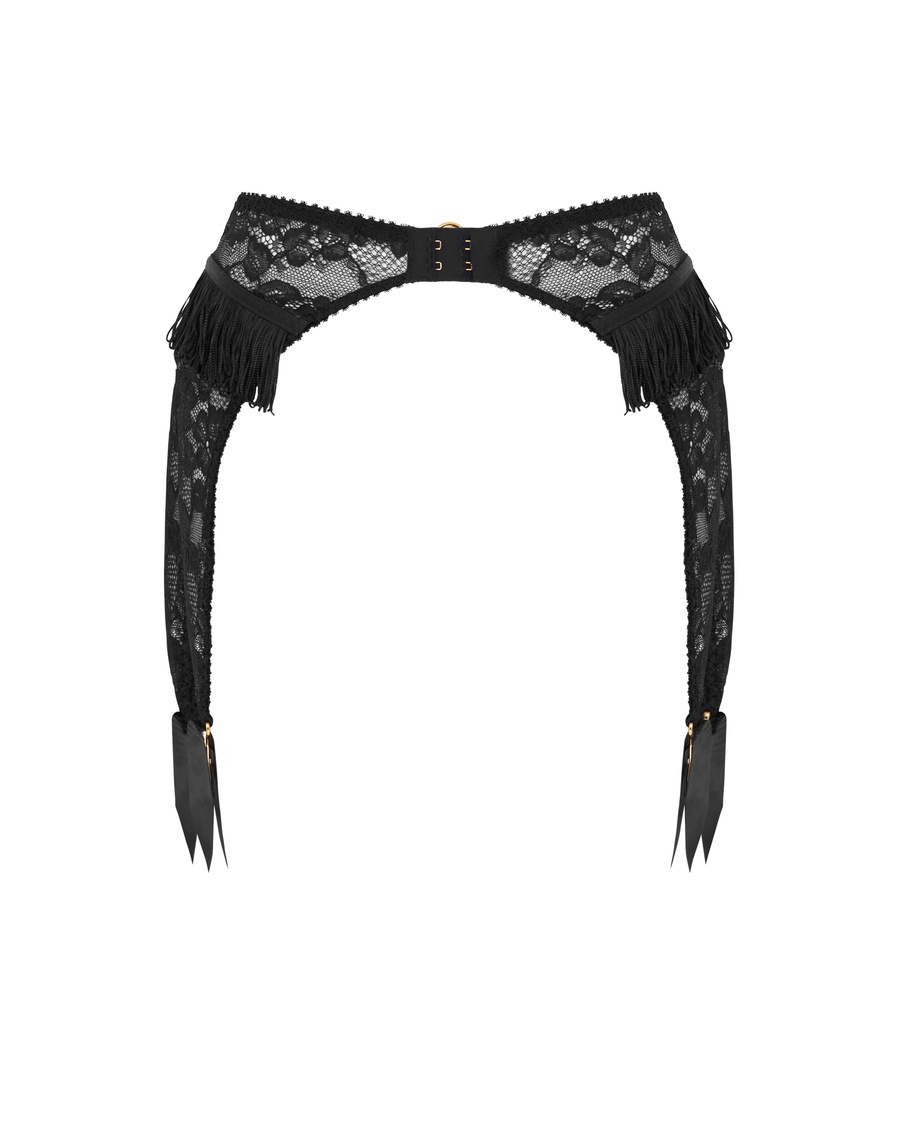 Черный пояс для чулок Miabelle