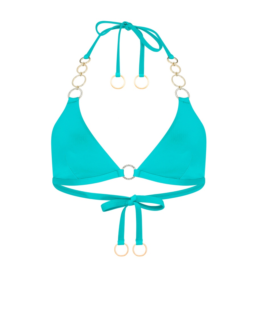 Бирюзовый топ купальника Lustia