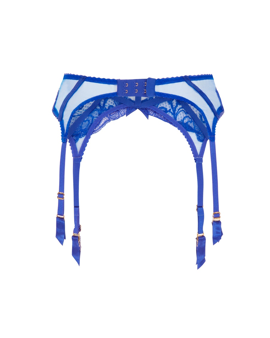 Синий пояс для чулок Rozlyn