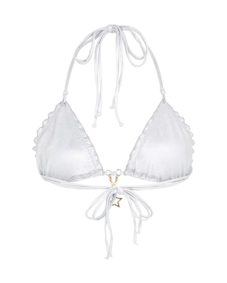 Серебристый топ купальника Berry