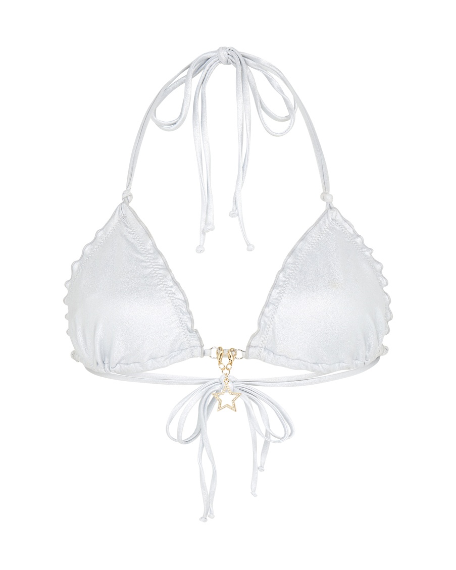 Серебристый топ купальника Berry