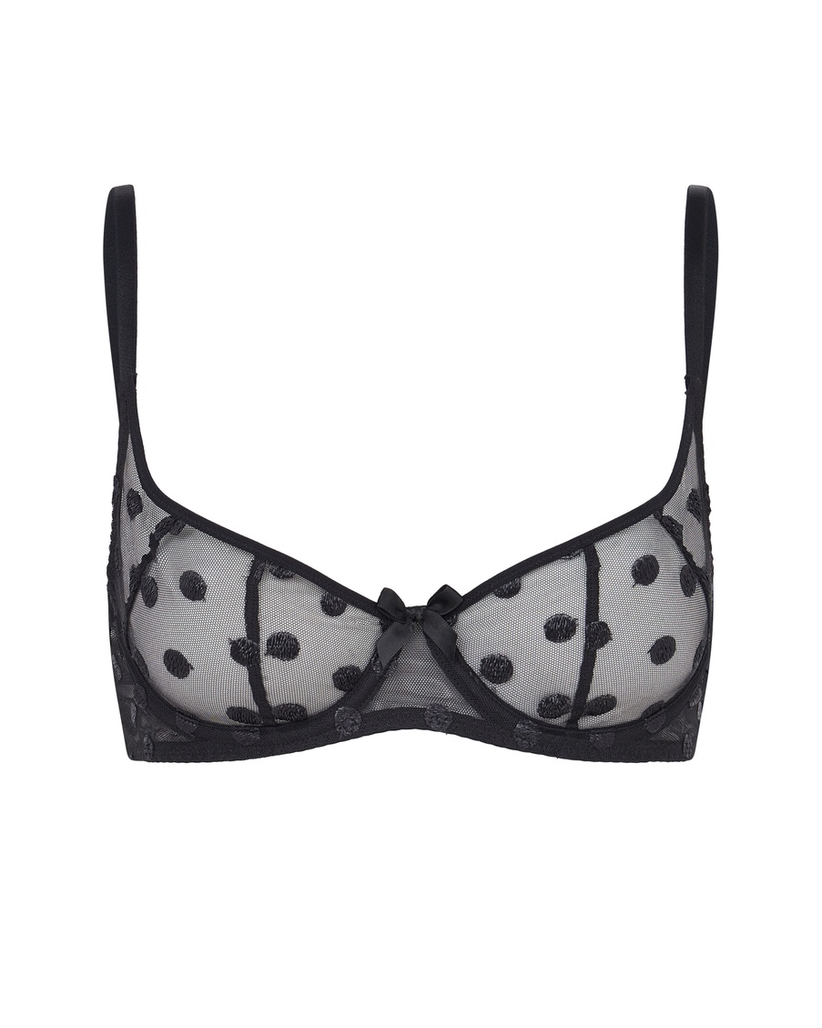 Черный бюстгальтер балконет Camsen