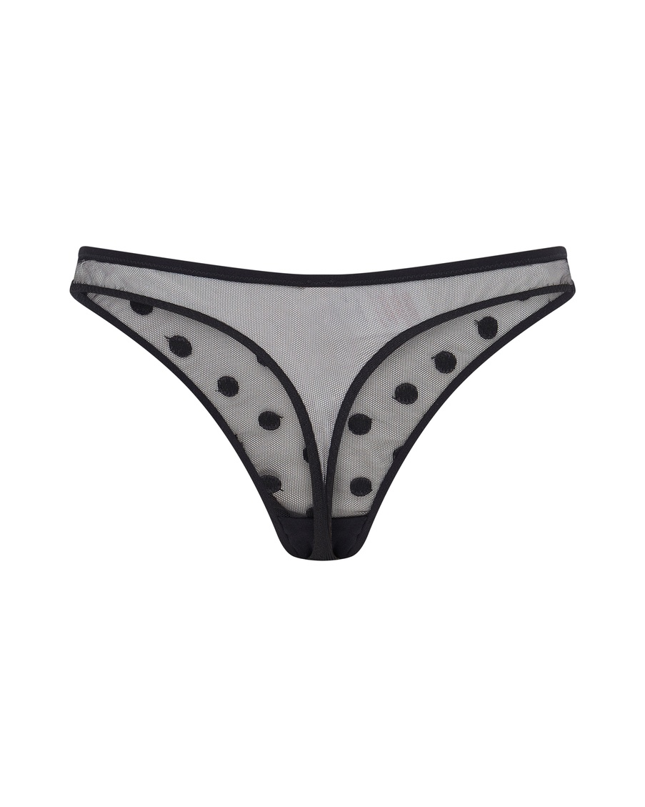 Черные трусы стринги Camsen