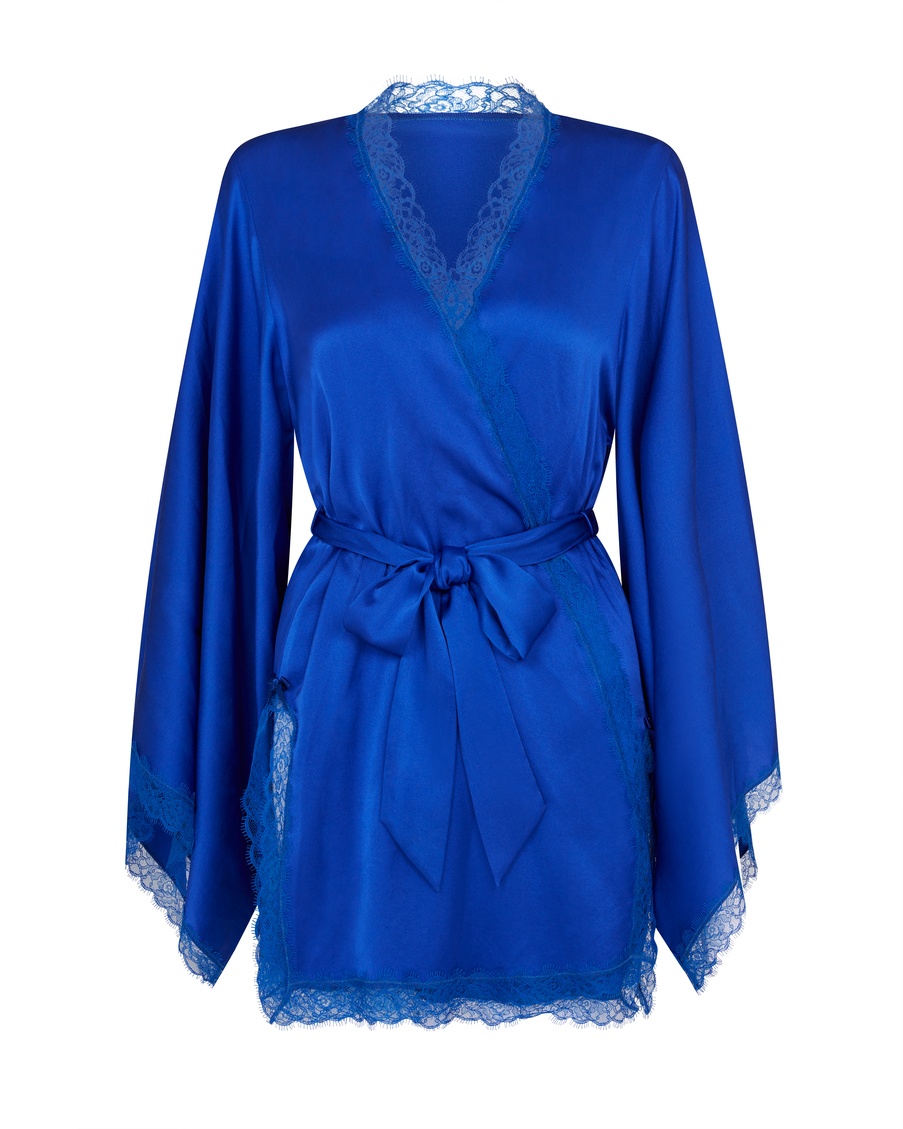Синий халат-кимоно Gisele