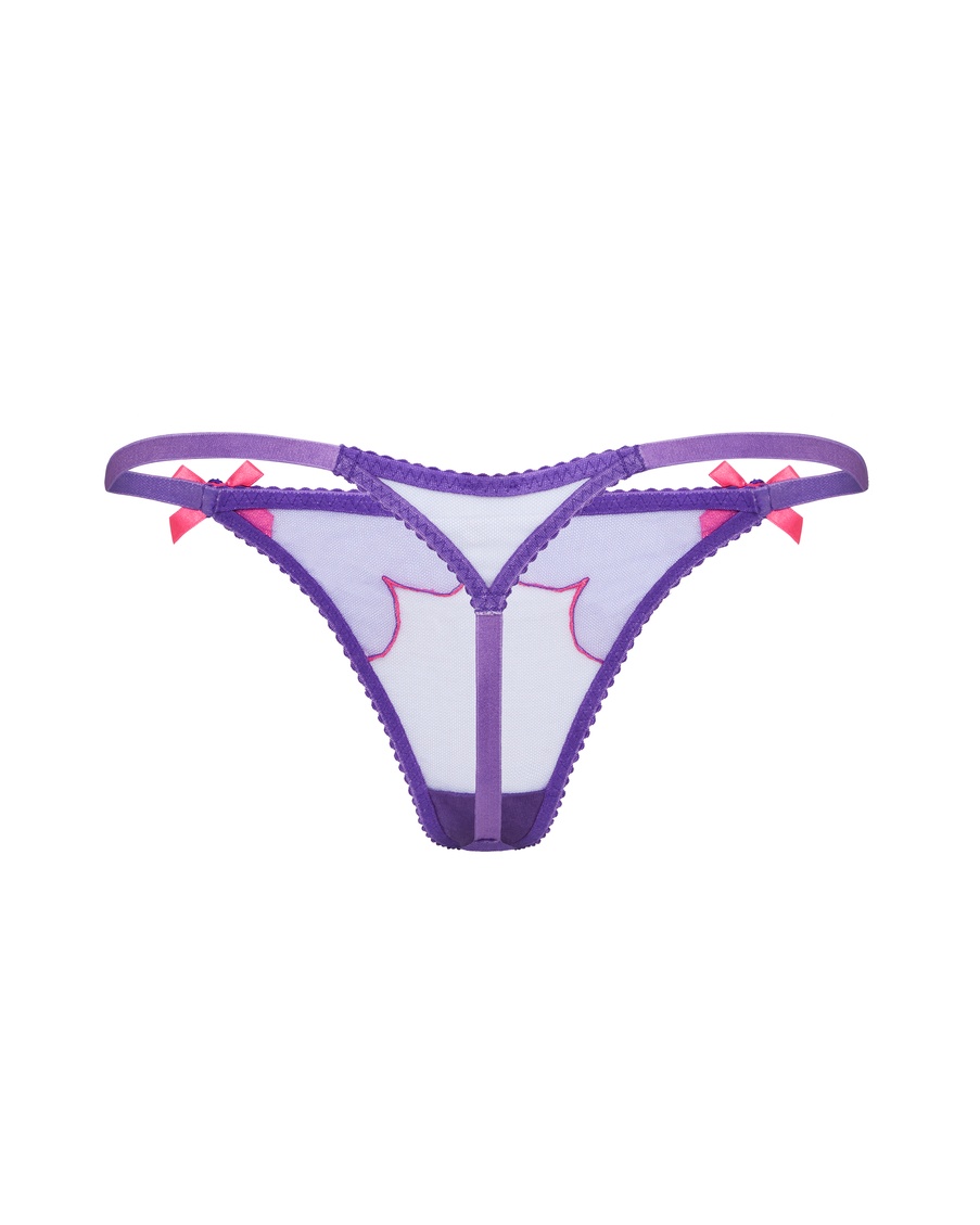 Фиолетовые трусы стринги Lorna