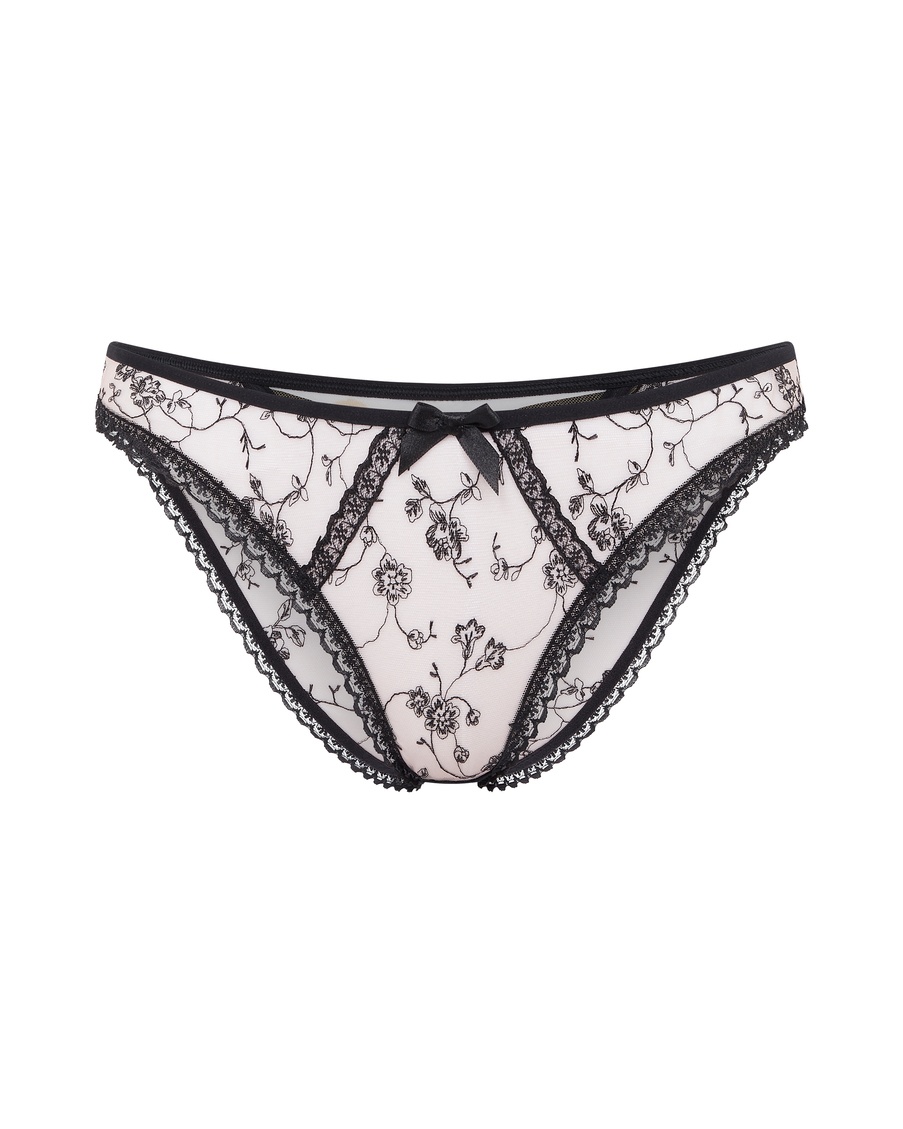 Розово-черные классические трусы Rosaleen