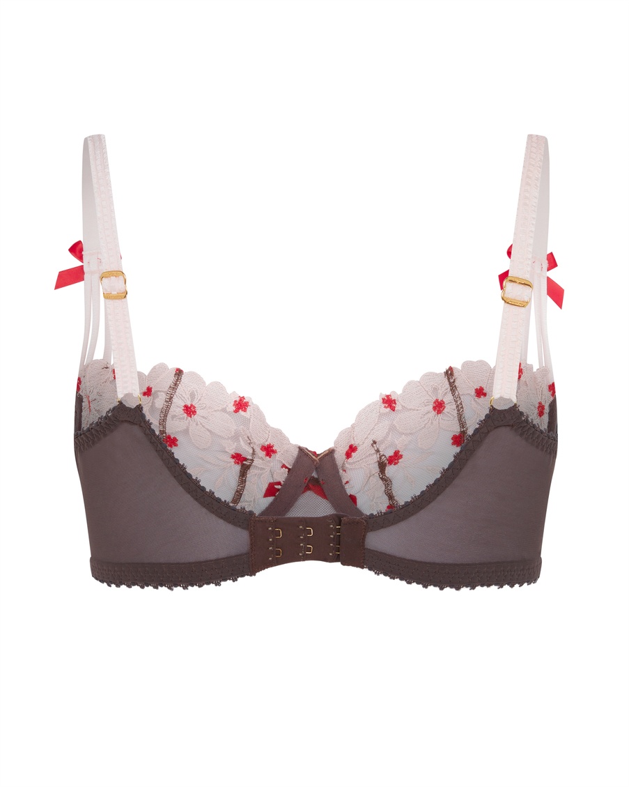 Коричнево-розовый бюстгальтер балконет Dawne