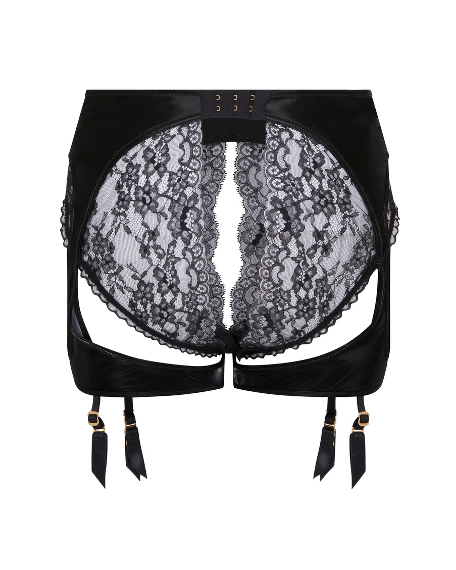 Черный пояс для чулок Rivere