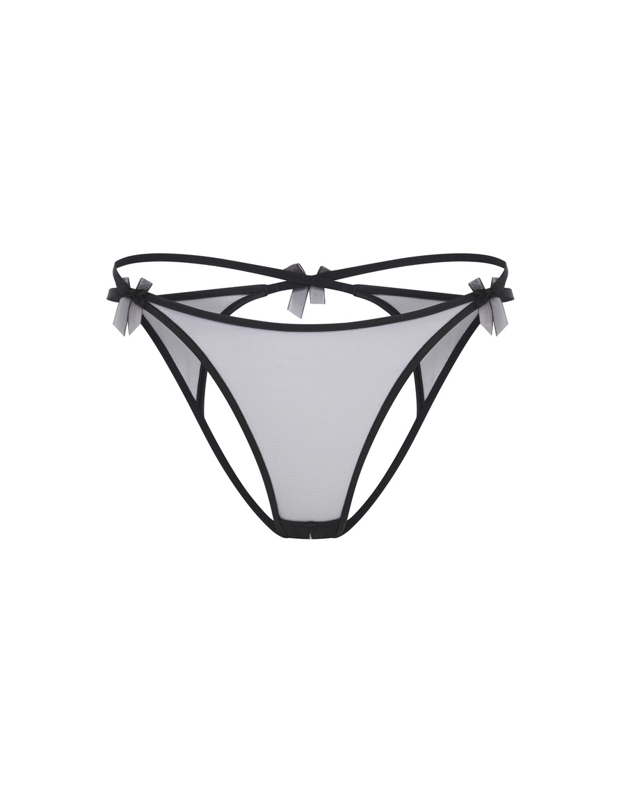 Черные прозрачные французские трусы Buffie