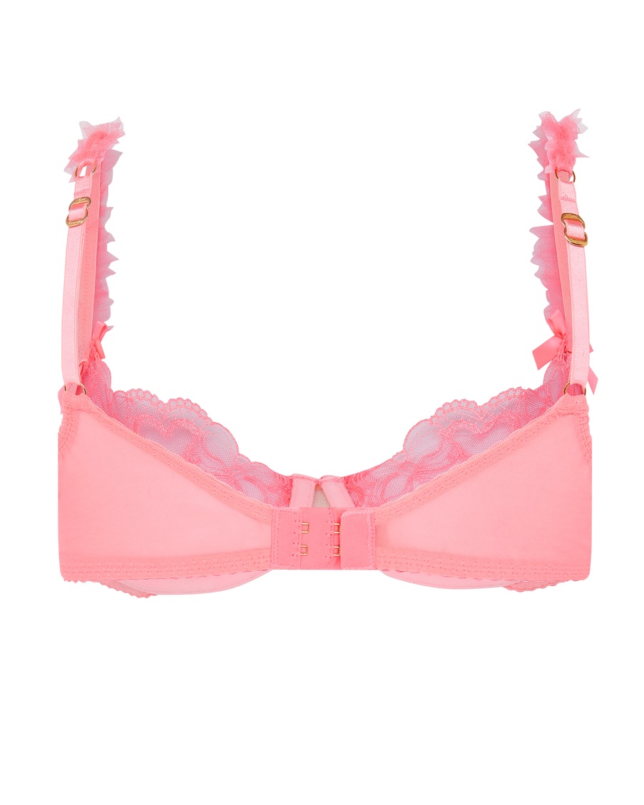 Розовый бюстгальтер с декольтированной чашкой Mimie