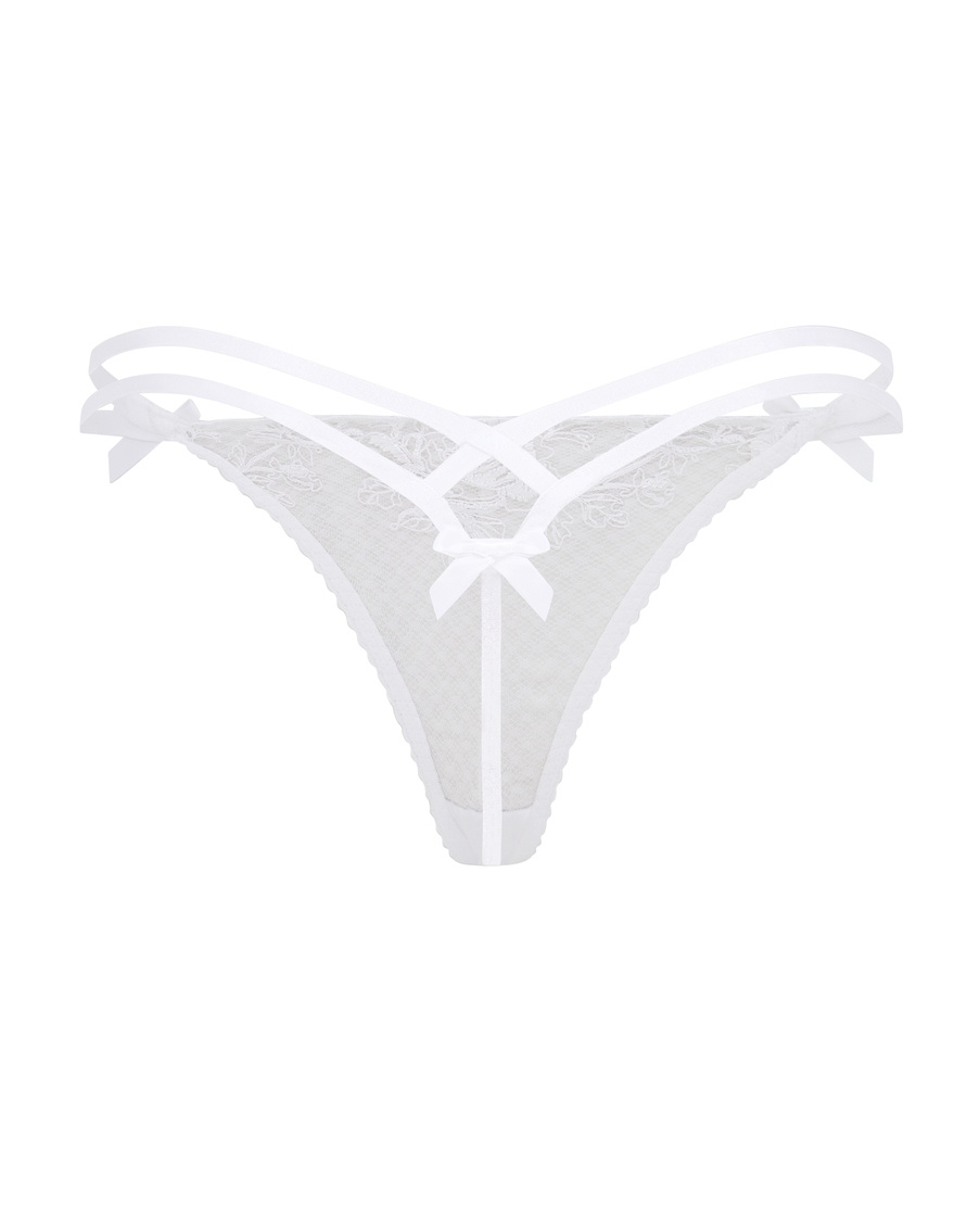 Белые трусы стринги Rosia