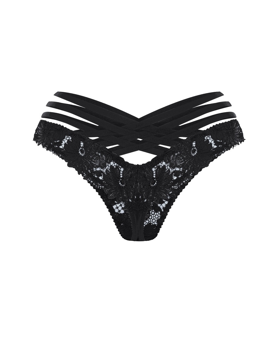 Черные трусы стринги Edira