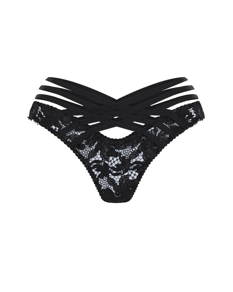 Черные трусы стринги Edira