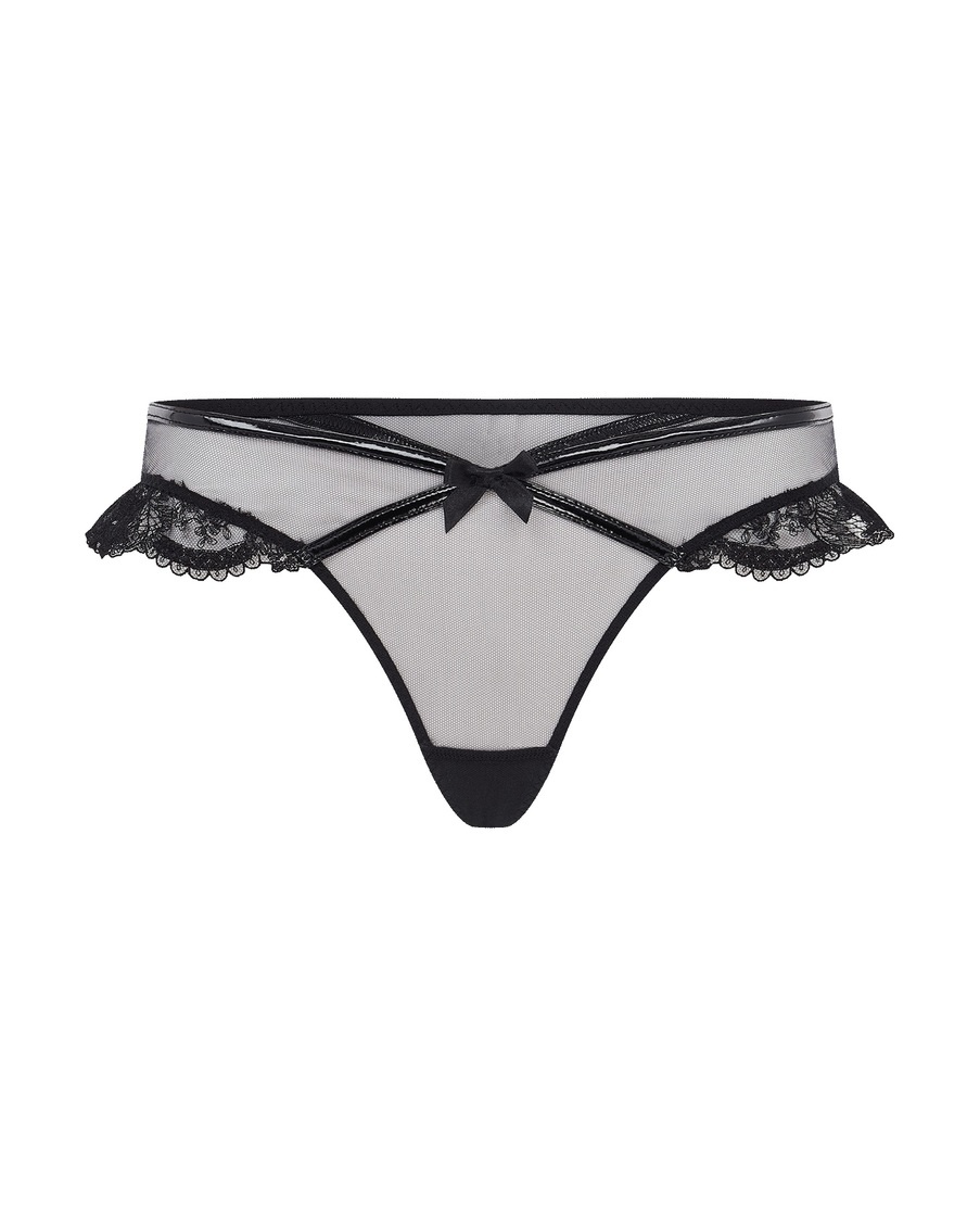 Черные трусы стринги Charlotia