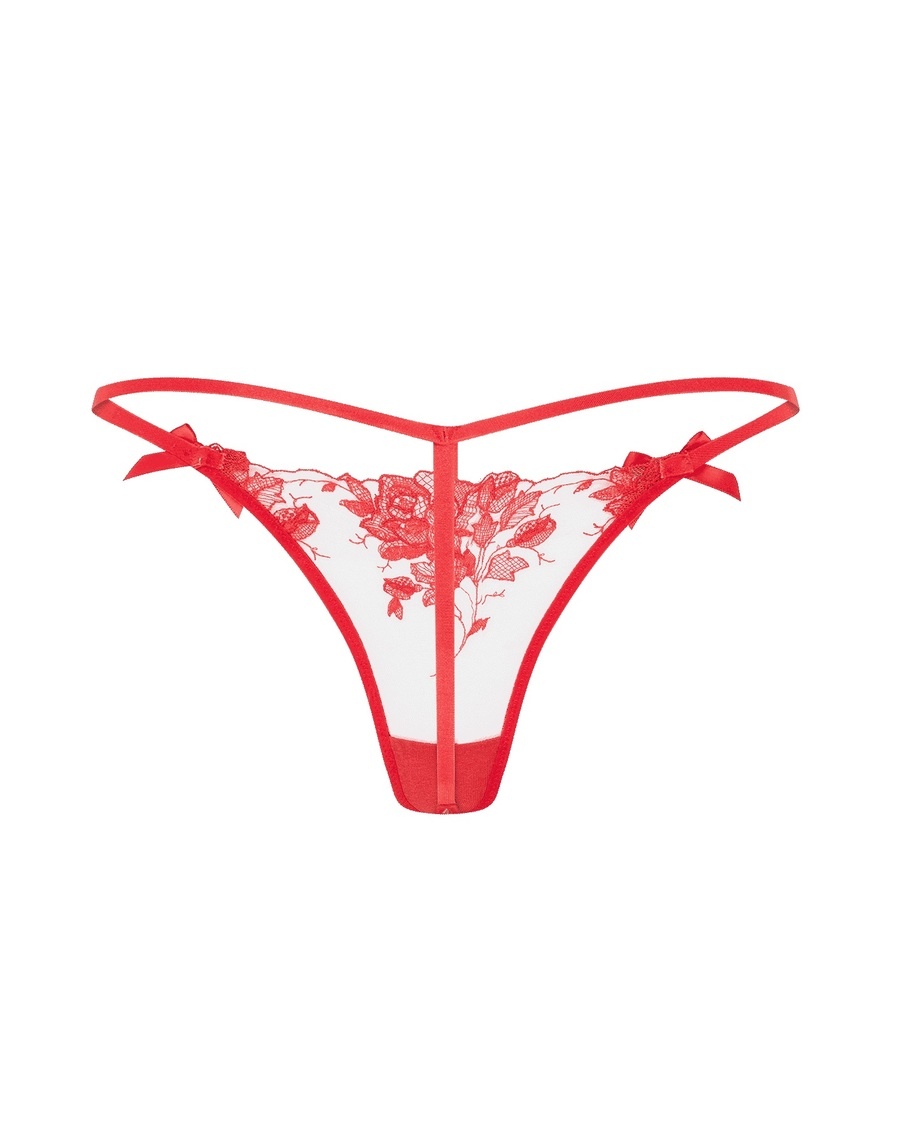 Красные трусы стринги Elvie