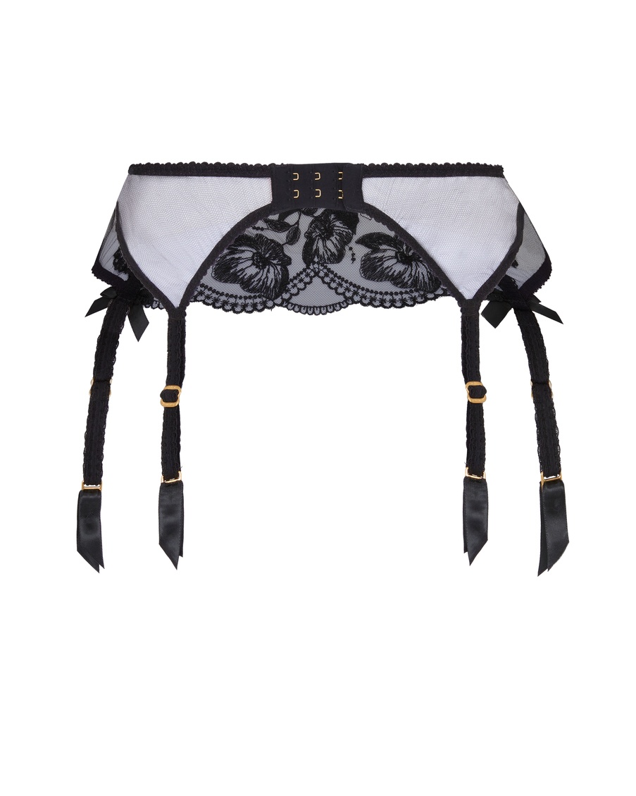 Черный пояс для чулок Winnette