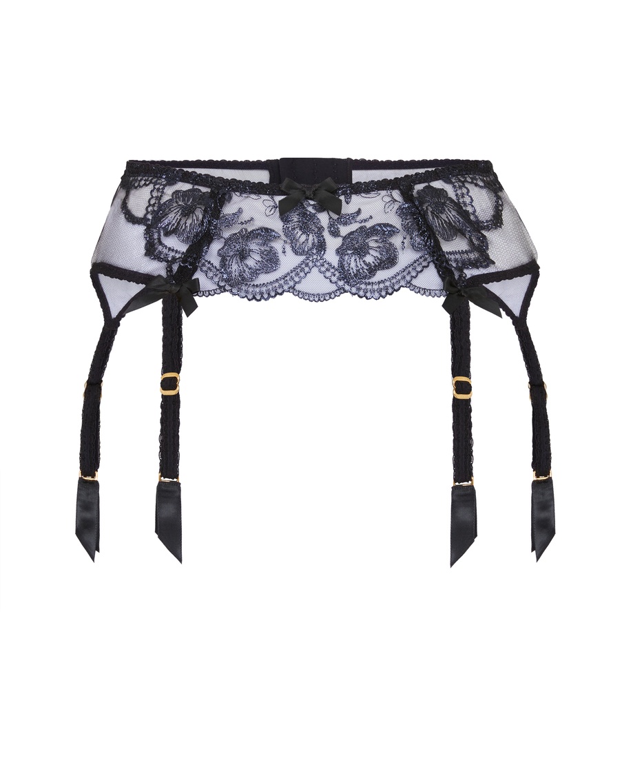 Черный пояс для чулок Winnette