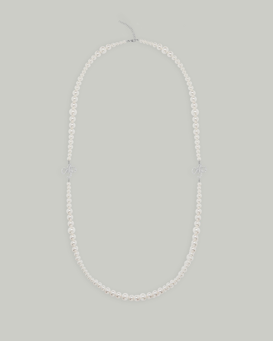 Жемчужно-серебряное ожерелье Barb