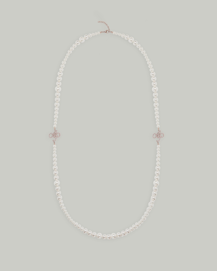Жемчужное розово-золотое ожерелье Barb