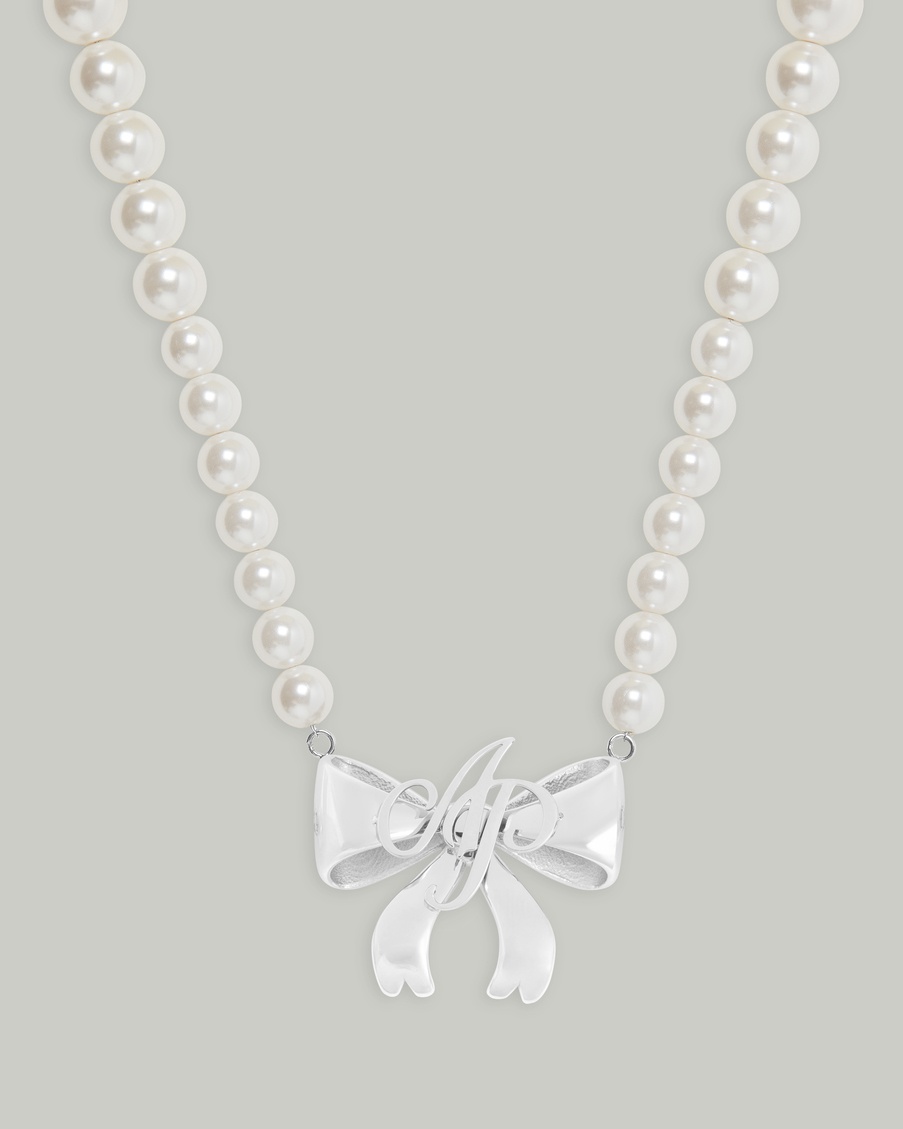 Жемчужно-серебряное ожерелье Beki