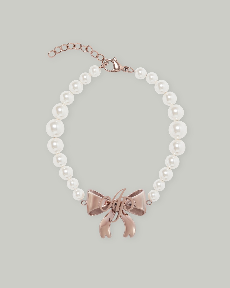Жемчужный розово-золотой браслет Beki