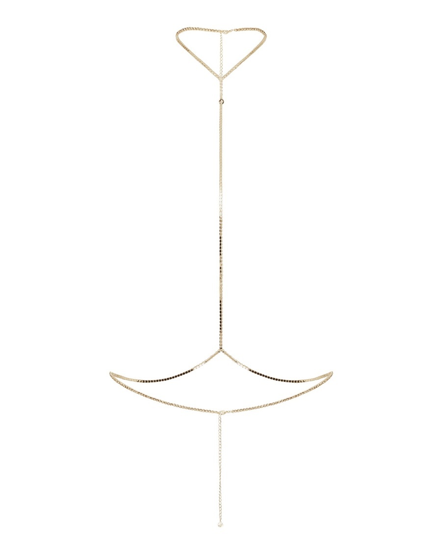 Золотистая цепочка для тела Bougie