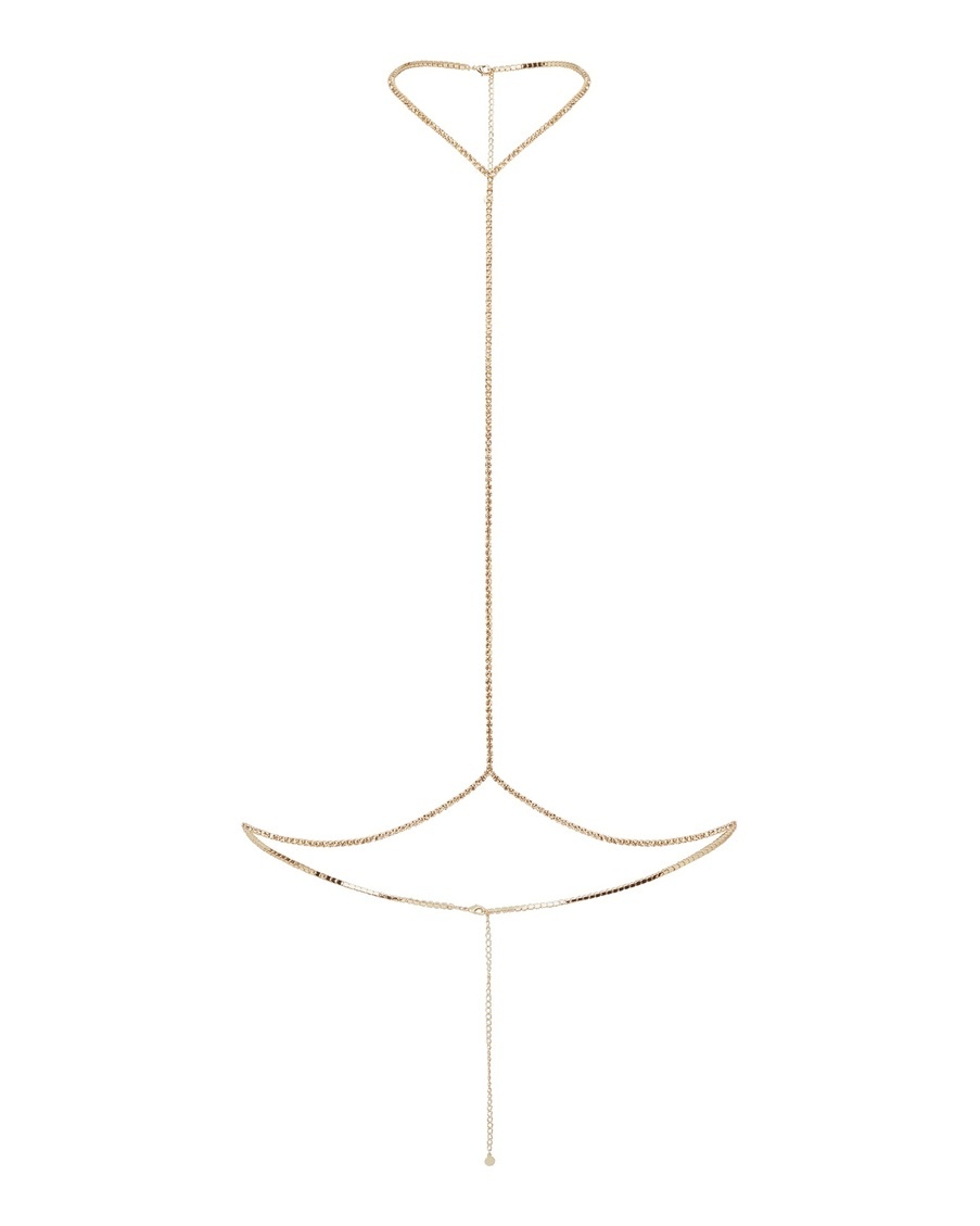 Золотистая цепочка для тела Bougie