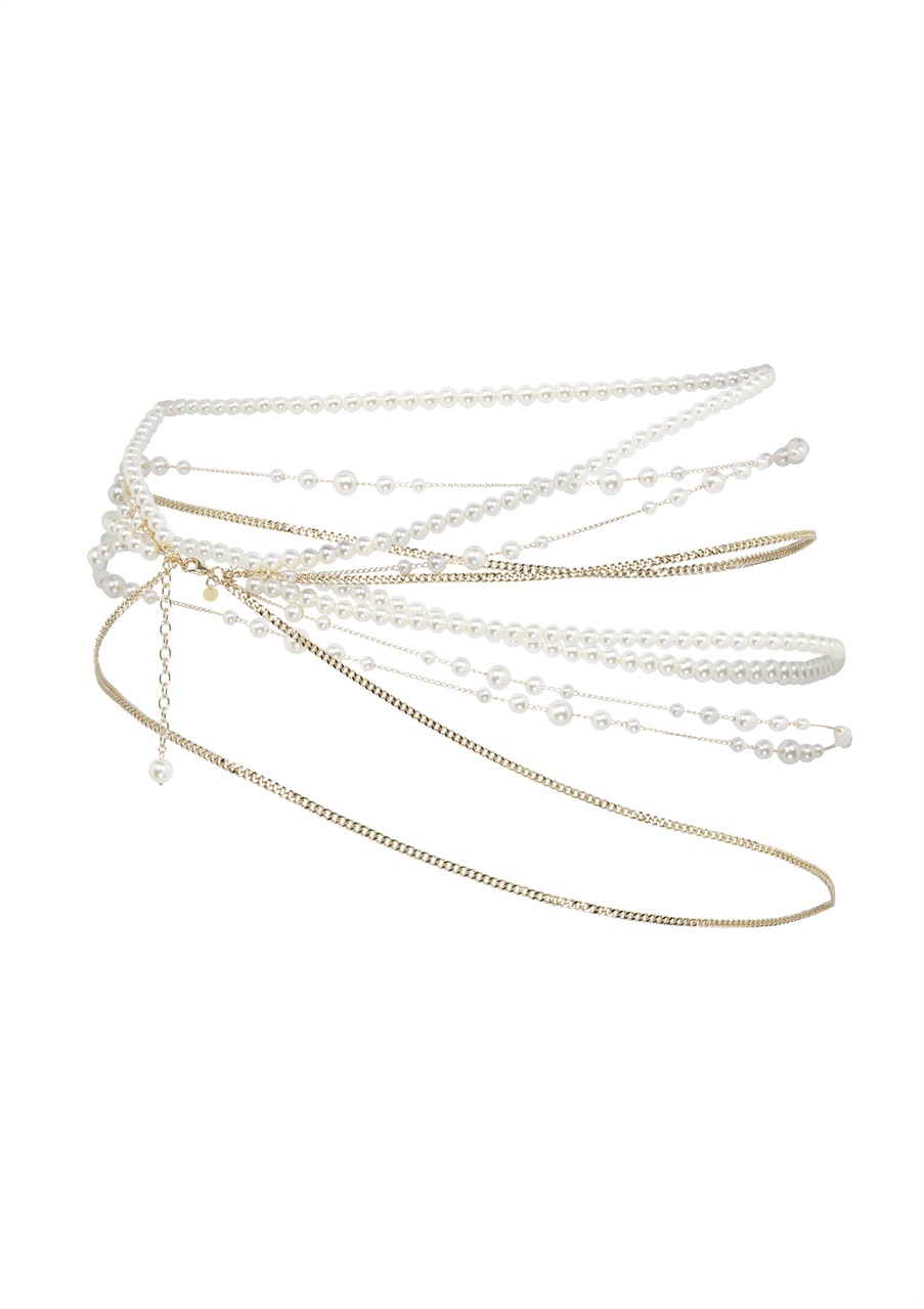 Жемчужно-золотистый пояс Pearlie