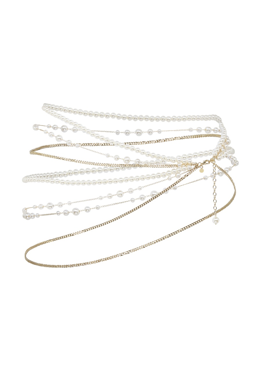 Жемчужно-золотистый пояс Pearlie