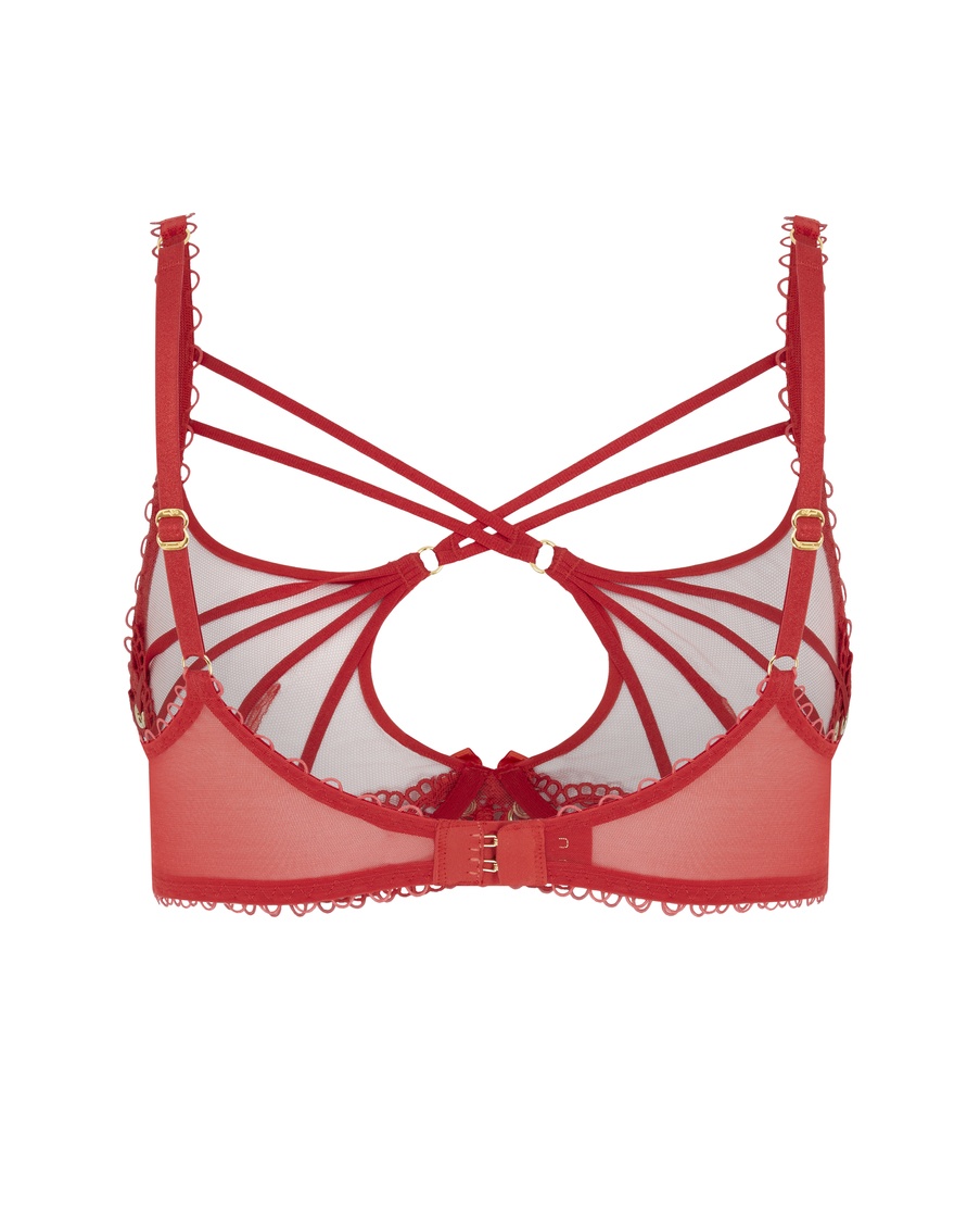 Красный бюстгальтер с мягкой чашкой Doretta