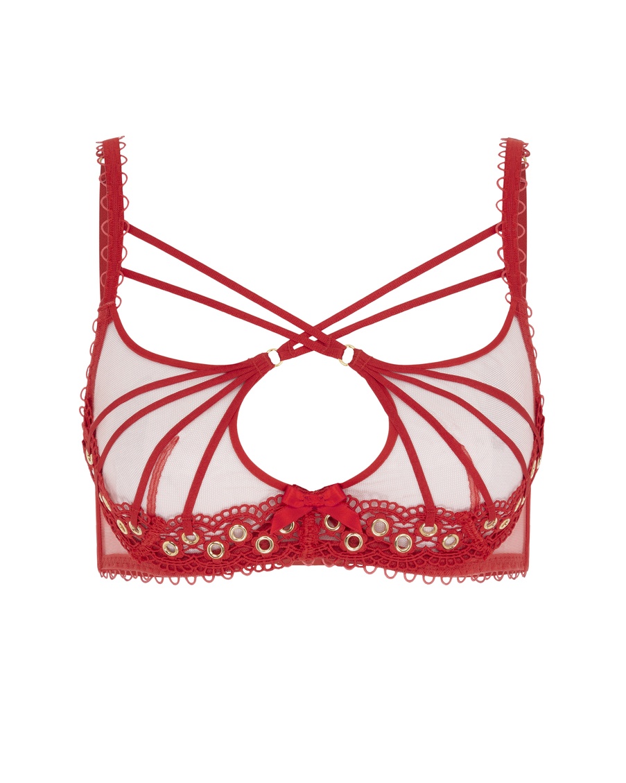 Красный бюстгальтер с мягкой чашкой Doretta