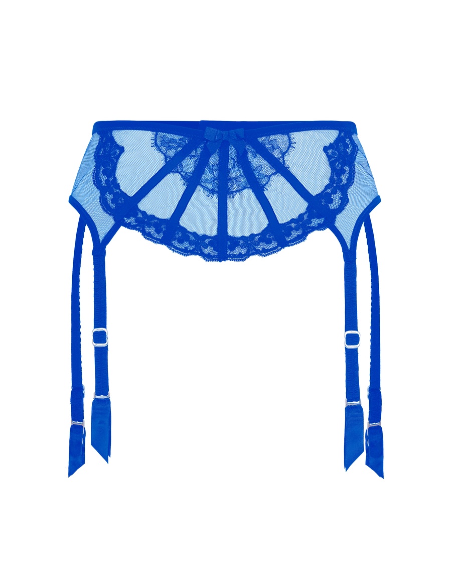 Синий пояс для чулок Mariann