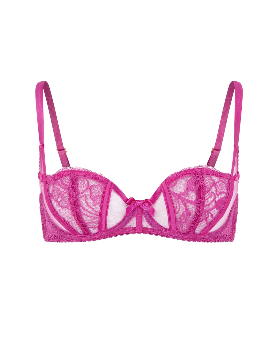 Бюстгальтер балконет цвета фуксия Rozlyn