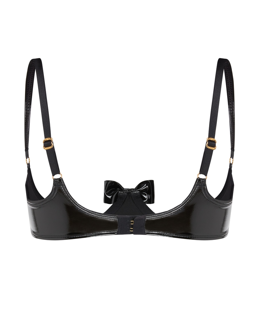 Черный бюстгальтер с открытой чашкой Brina