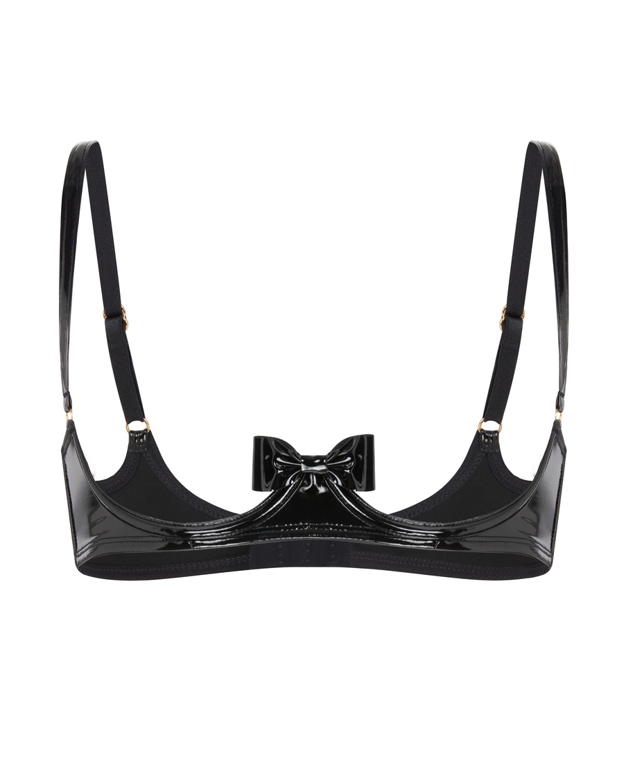 Черный бюстгальтер с открытой чашкой Brina