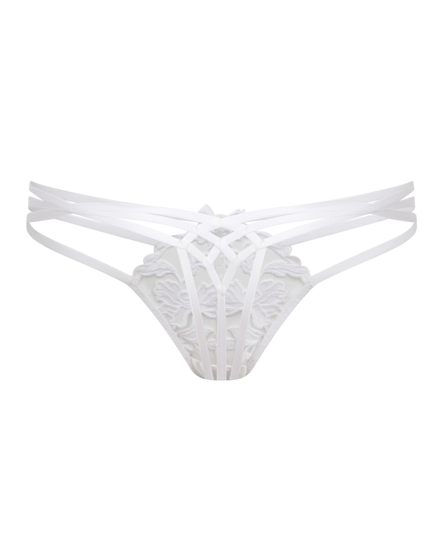 Белые трусы стринги Darlia