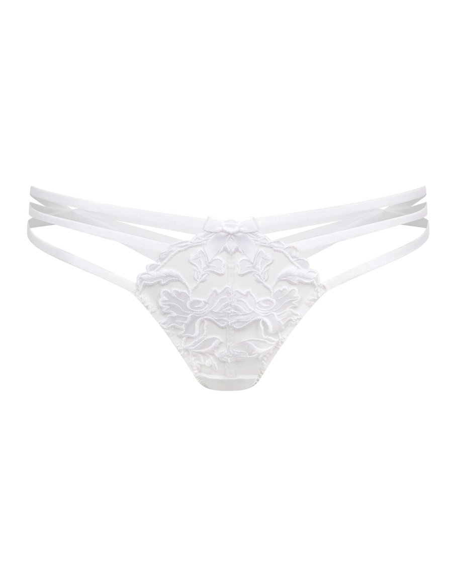 Белые трусы стринги Darlia
