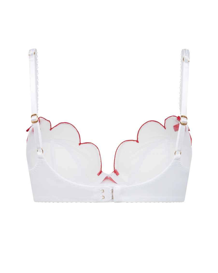 Белый прозрачный бюстгальтер с мягкой чашкой Lorna