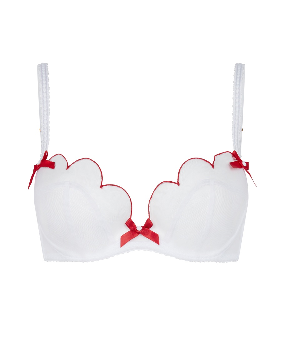 Белый прозрачный бюстгальтер с мягкой чашкой Lorna