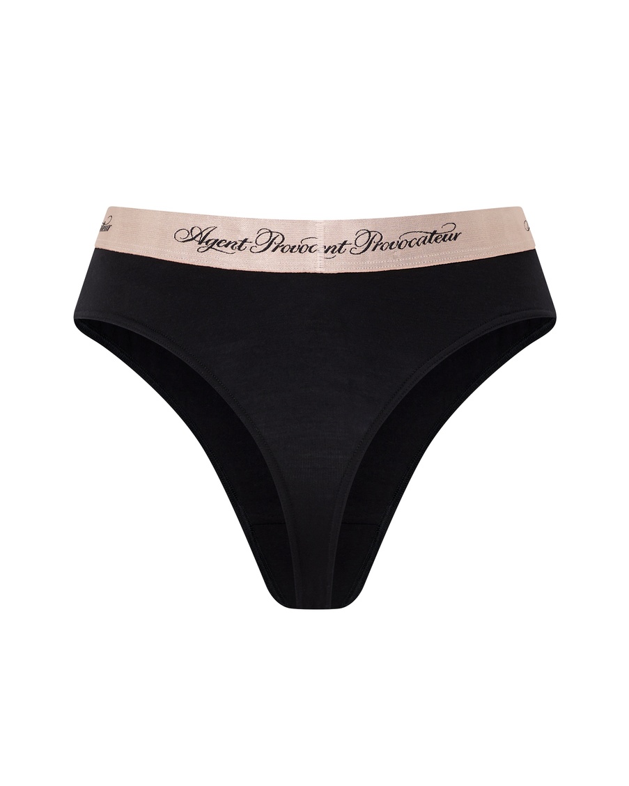 Черные трусы стринги Clea