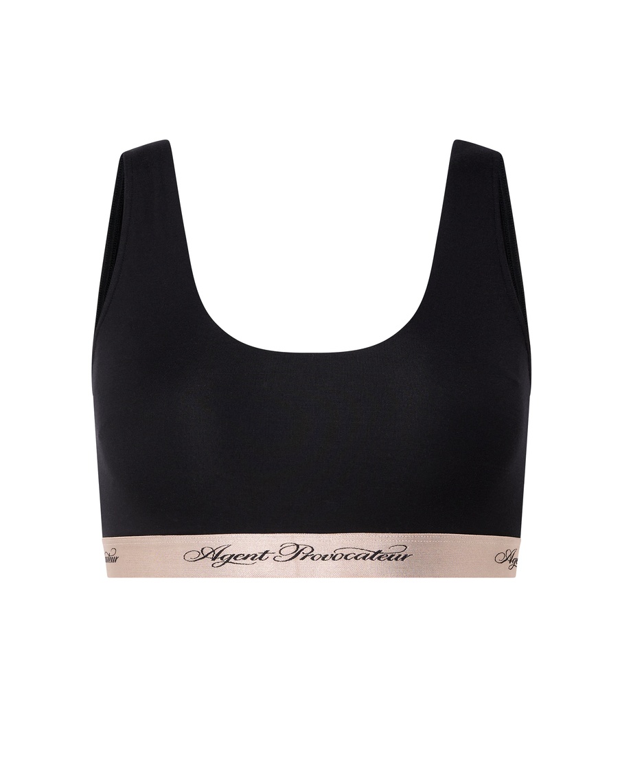 Черный бюстгальтер без косточек Clea