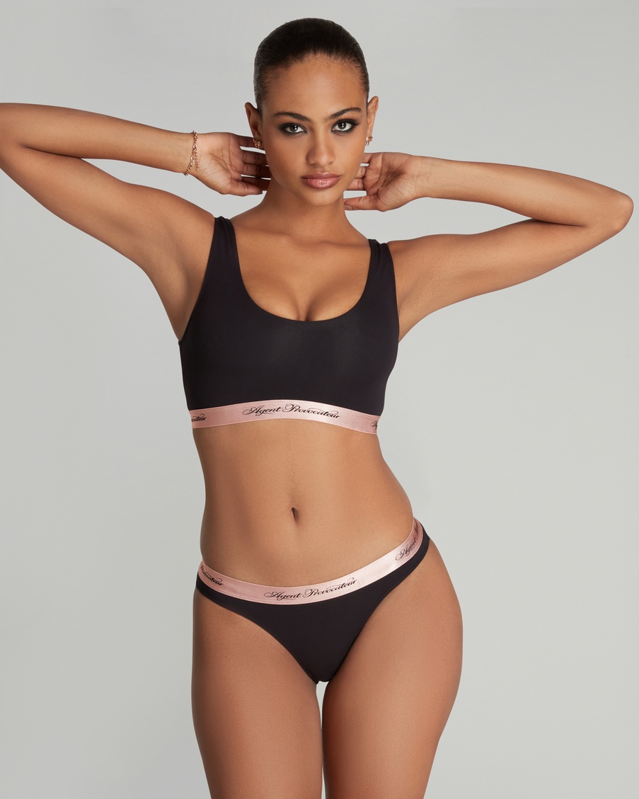 Черный бюстгальтер без косточек Clea