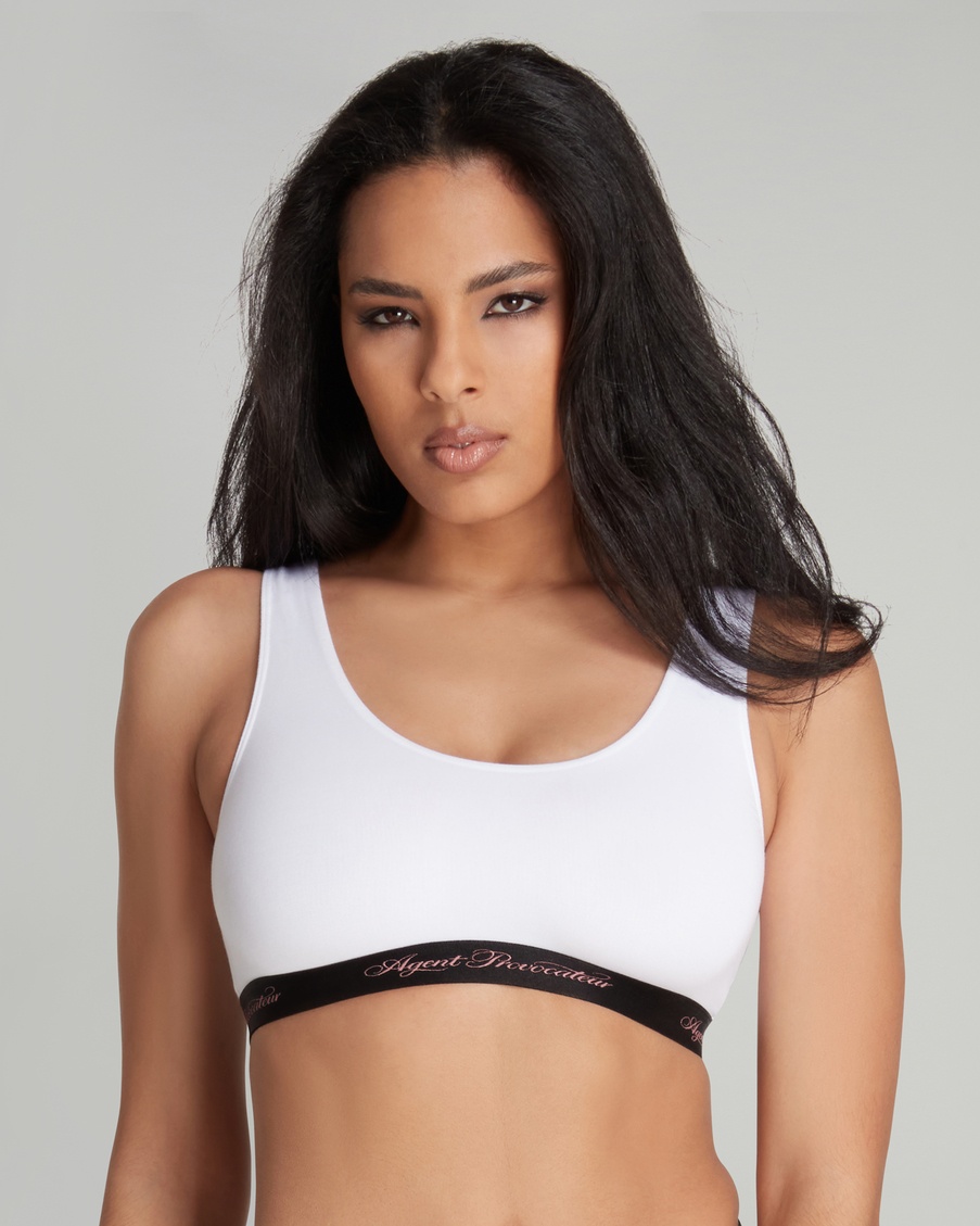 Белый бюстгальтер без косточек Clea