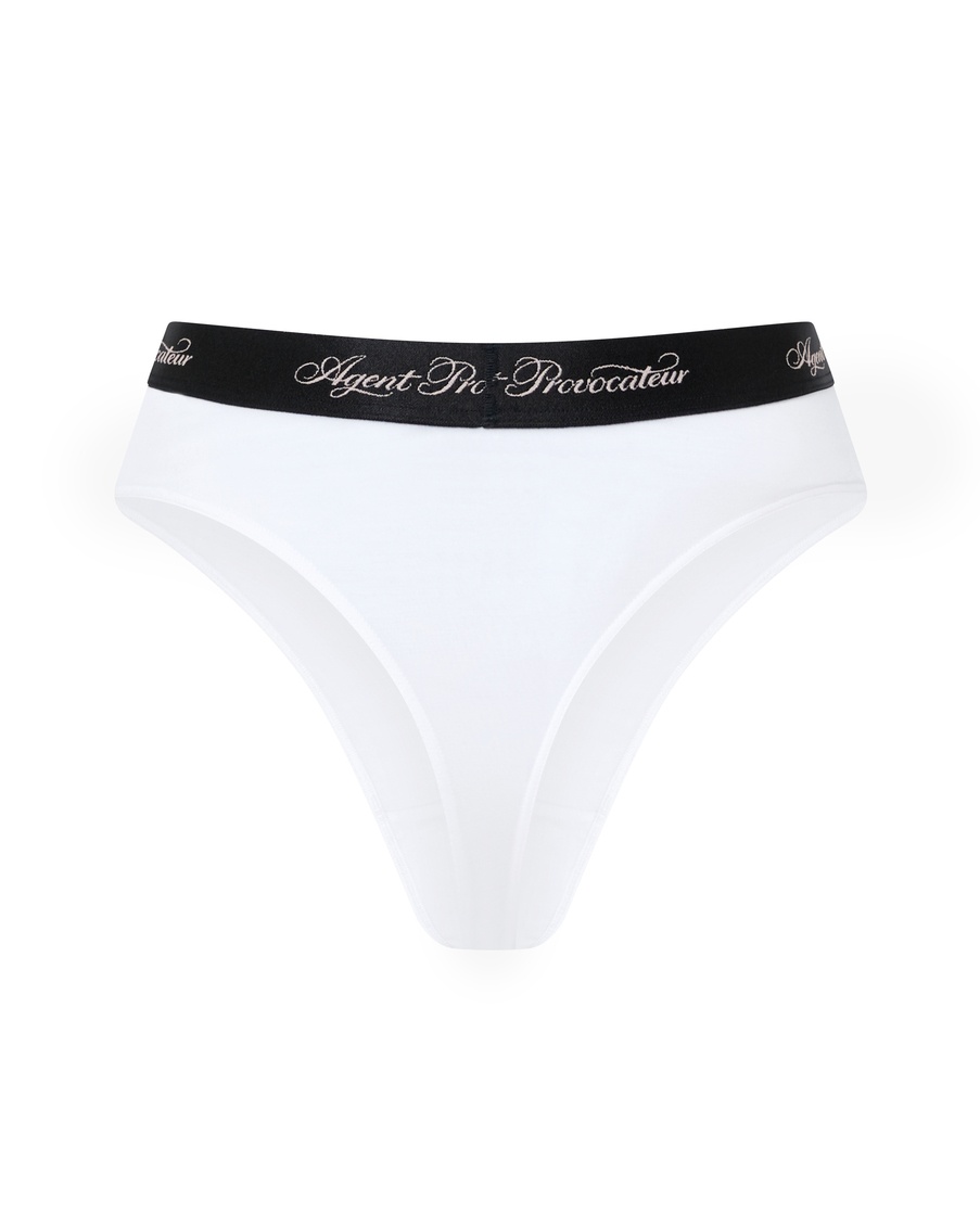 Белые трусы стринги Clea