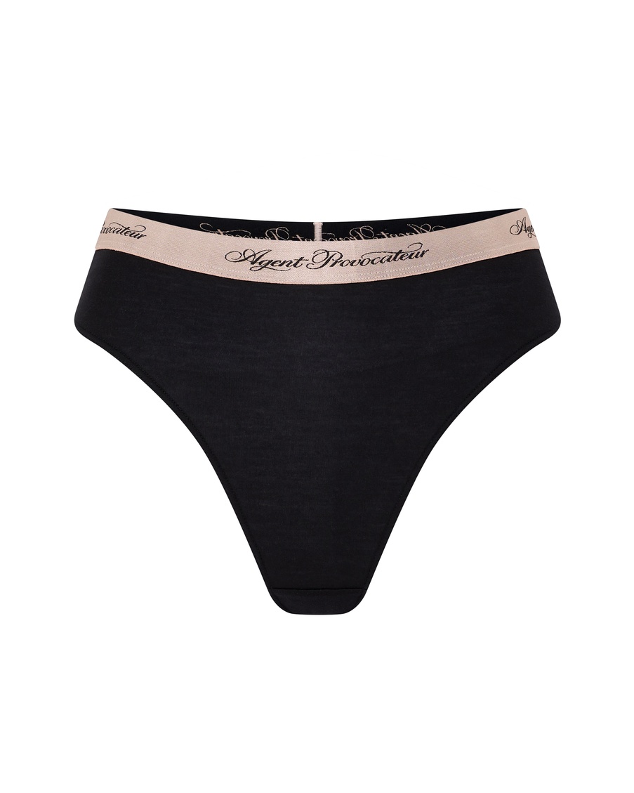 Черные трусы стринги Clea