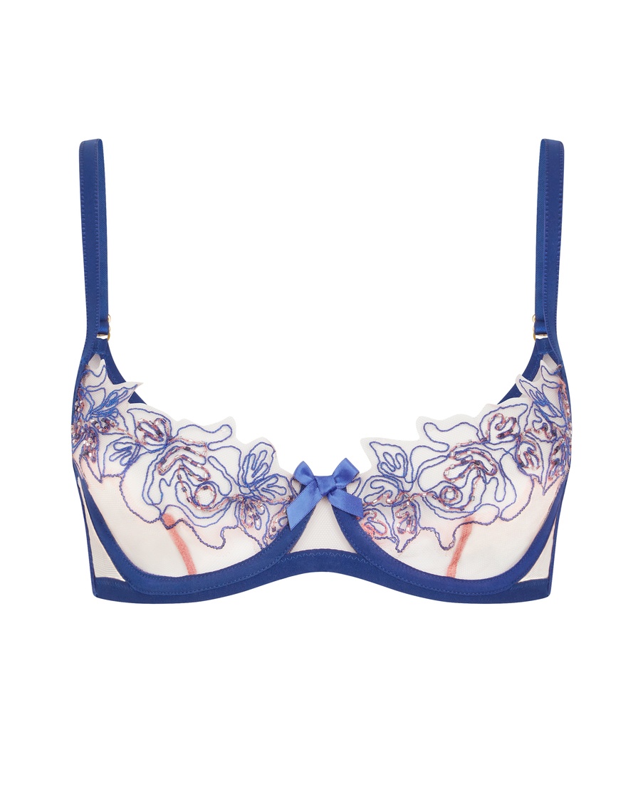 Синий бюстгальтер с мягкой чашкой Lindie