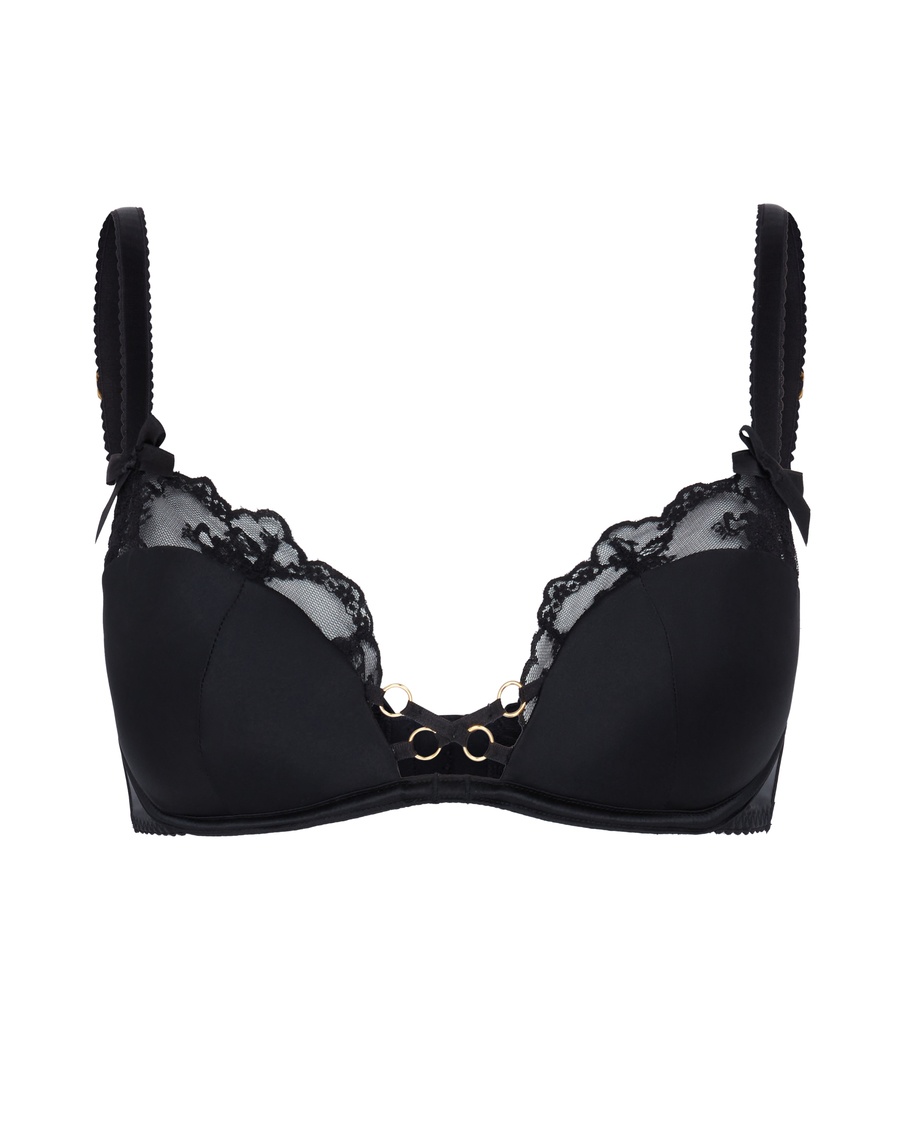 Черный бюстгальтер с плотной чашкой Daphnie