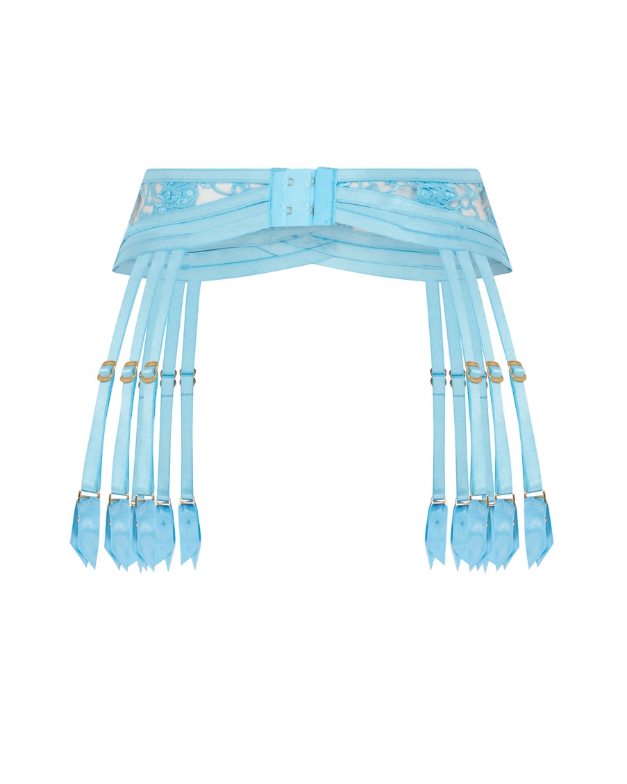 Голубой пояс для чулок Dioni