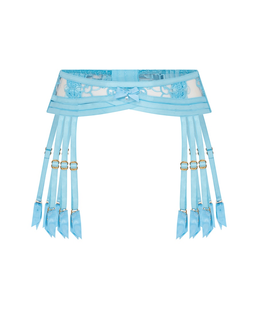 Голубой пояс для чулок Dioni