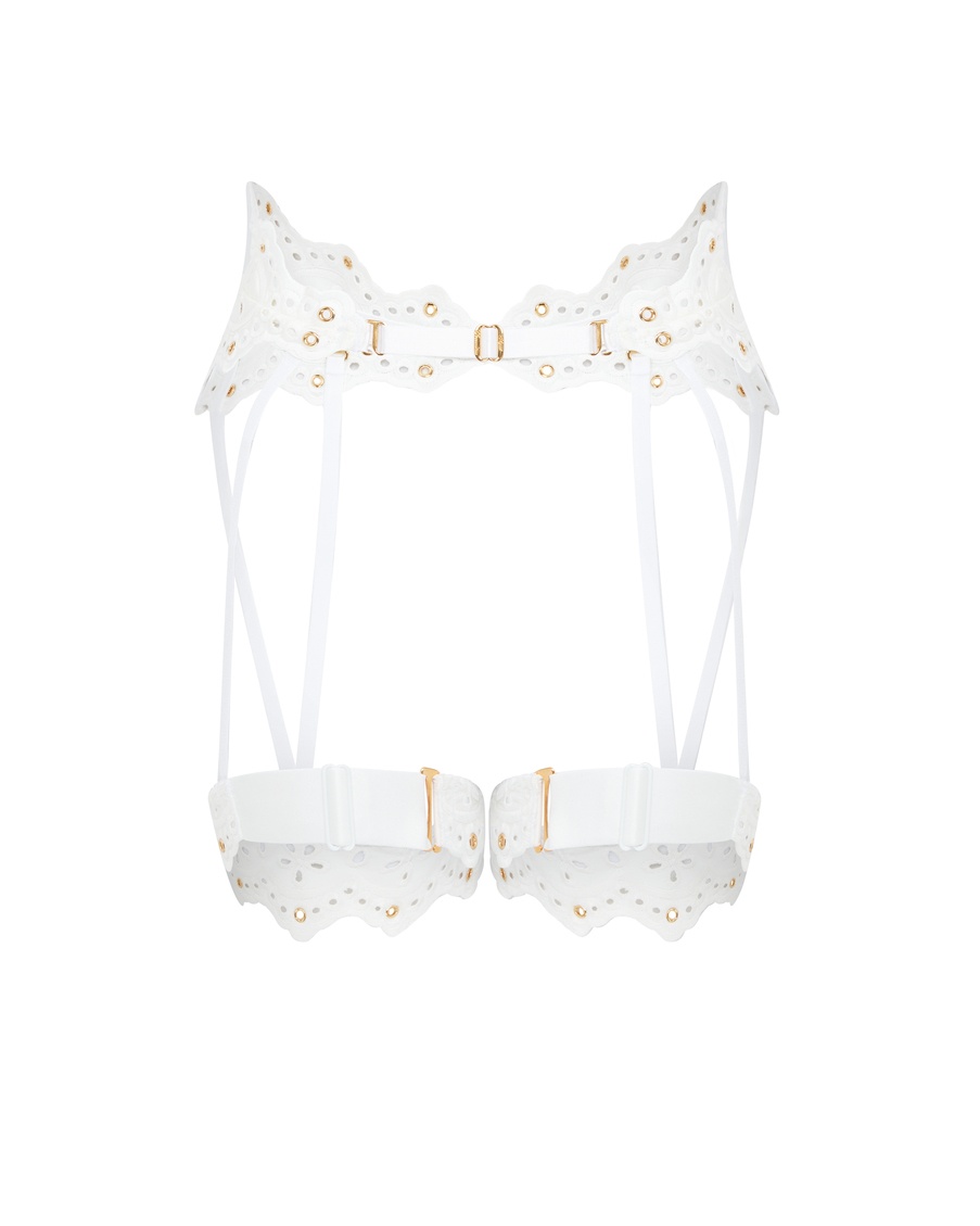 Белый пояс для чулок Nicoletti